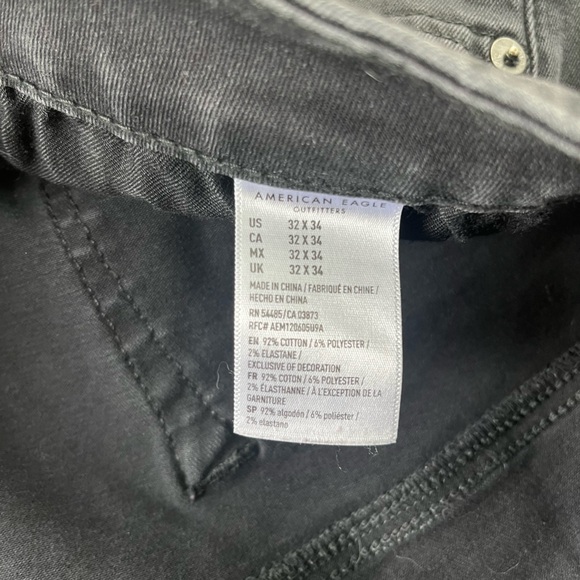 American Eagle Skinny Jeans Washed Black 32x34 - Picture 3 of 4